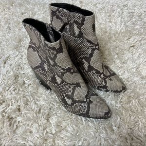 DOLCE VITA Snake Python Ankle Booties 7.5